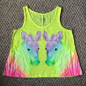 🤑3/$12🤑 🌈 🦓💞RAINBOW ZEBRA SWING TANK💞🦓🌈